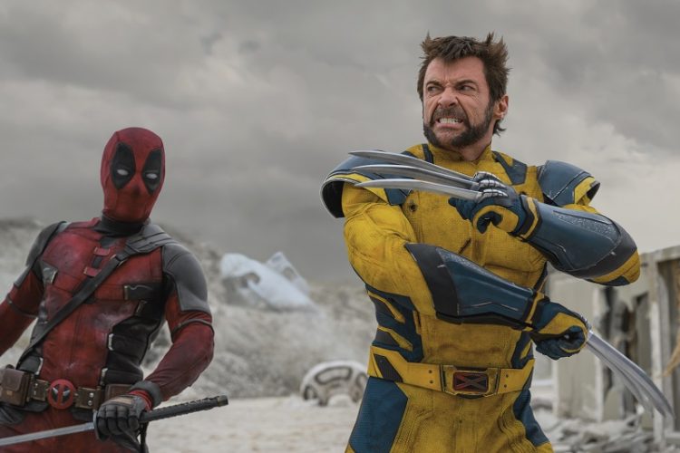 (L-R): Ryan Reynolds as Deadpool/Wade Wilson and Hugh Jackman as Wolverine/Logan in 20th Century Studios/Marvel Studios' DEADPOOL & WOLVERINE. Photo by Jay Maidment. © 2024 20th Century Studios / © and ™ 2024 MARVEL.